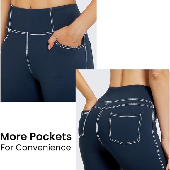 G4Free Yoga Leggings with Pockets High Waisted Workout Legging for Athletic XL - Picture 4 of 16